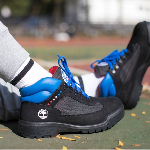 🆕 MEN'S TIMBERLAND X NBA 76ERS WATERPROOF FIELD BOOT - Picture 3 of 11